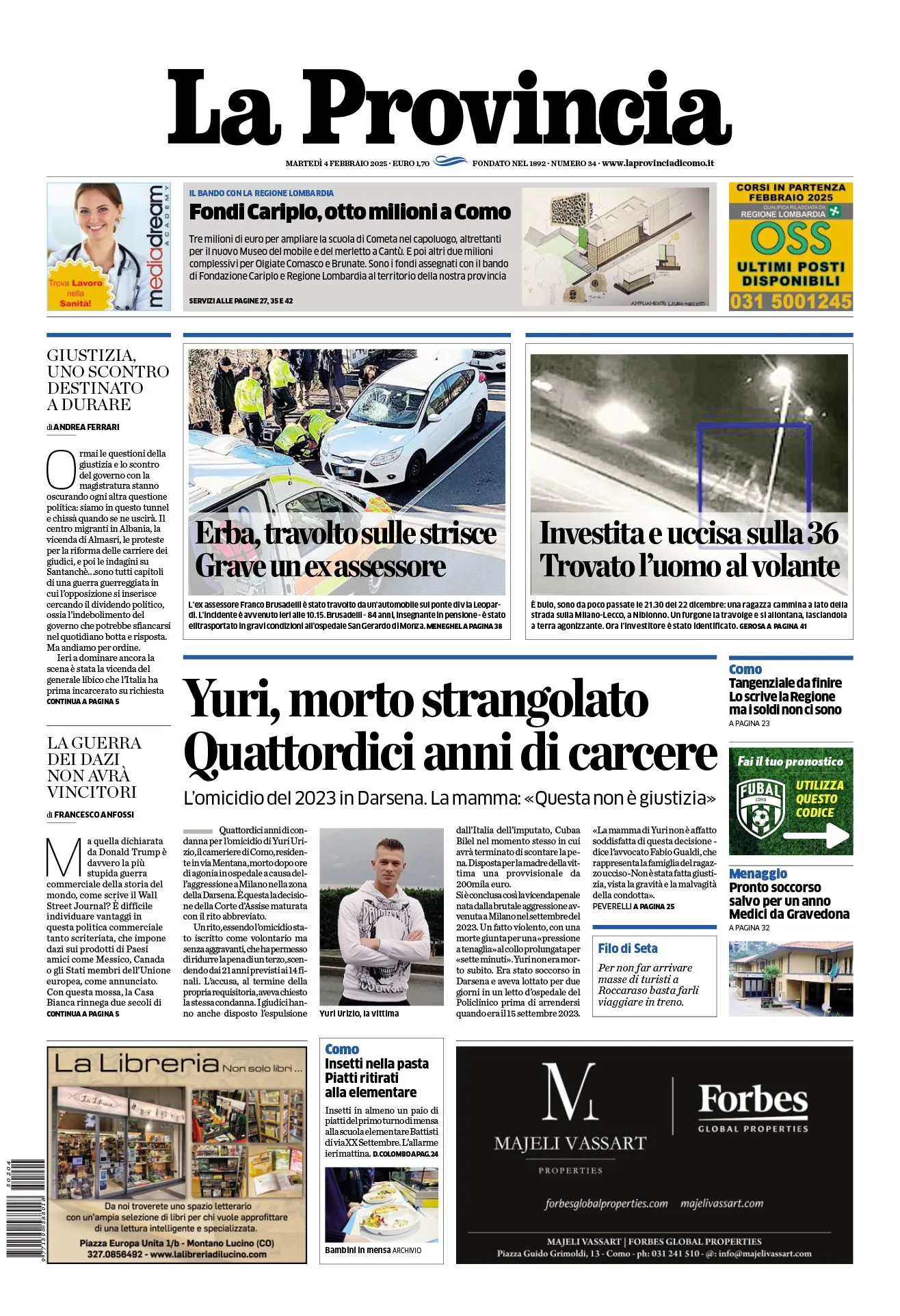 Prima-pagina-la-provincia-oggi-oggi-edizione-del-2025-02-04