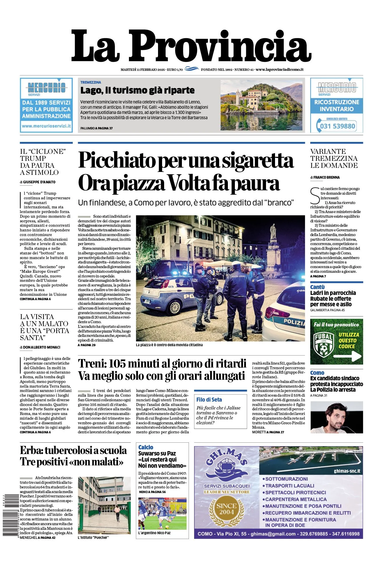 Prima-pagina-la-provincia-oggi-oggi-edizione-del-2025-02-11