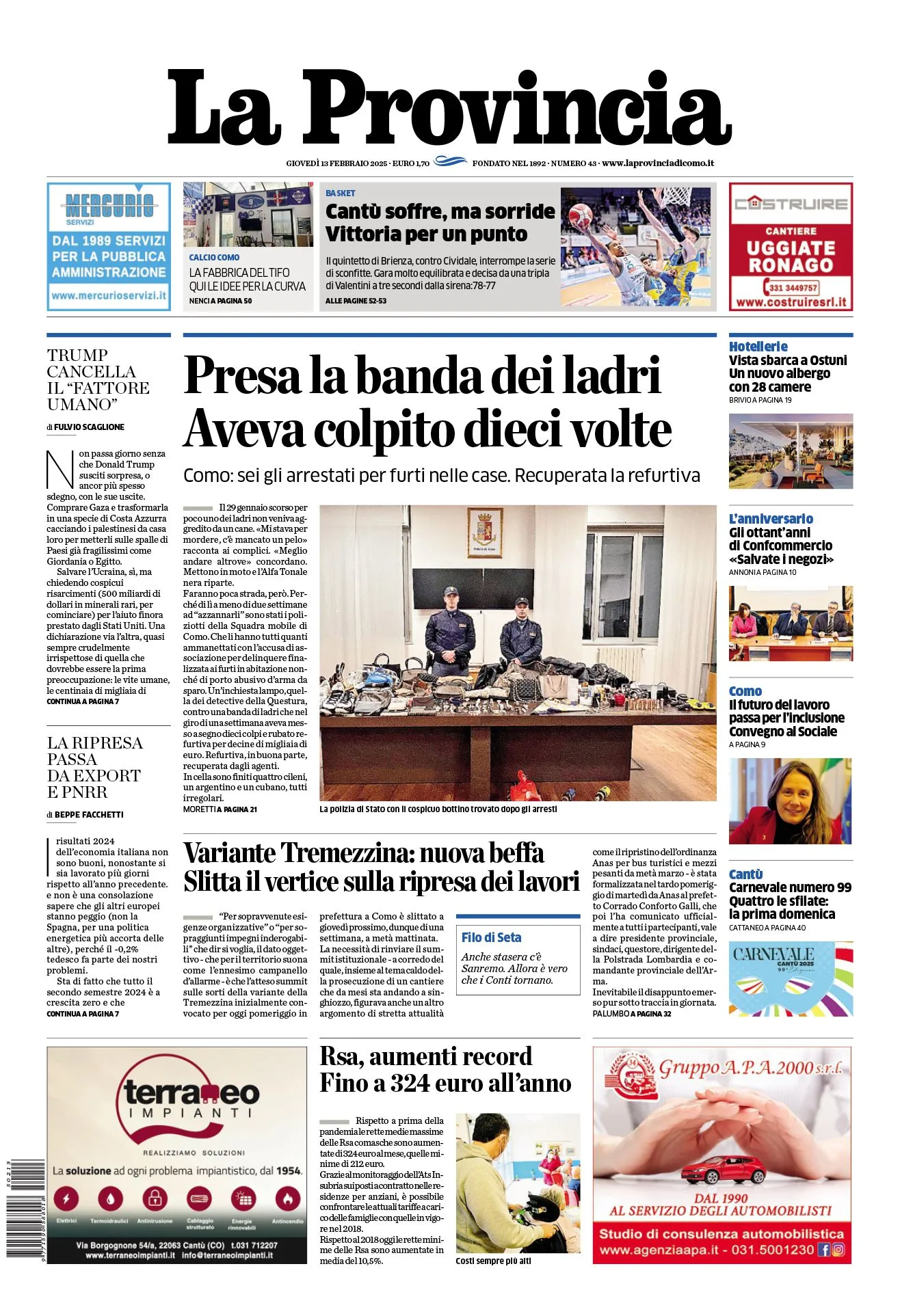 Prima-pagina-la-provincia-oggi-oggi-edizione-del-2025-02-13