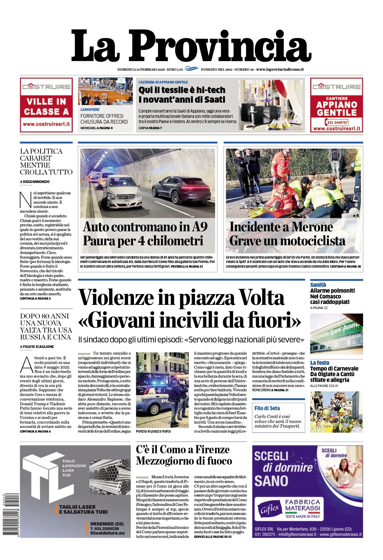 Prima-pagina-la-provincia-oggi-oggi-edizione-del-2025-02-16