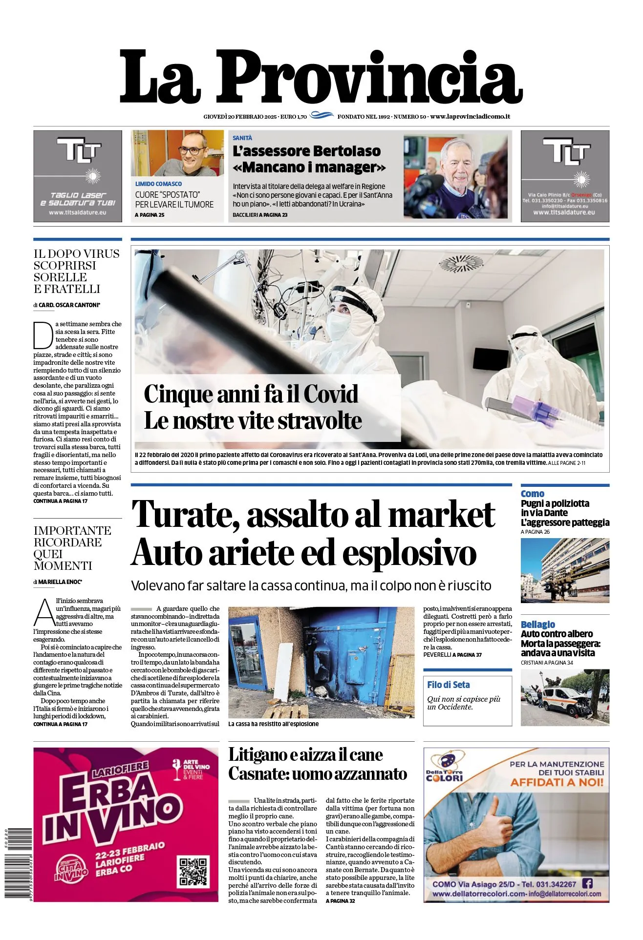 Prima-pagina-la-provincia-oggi-oggi-edizione-del-2025-02-20