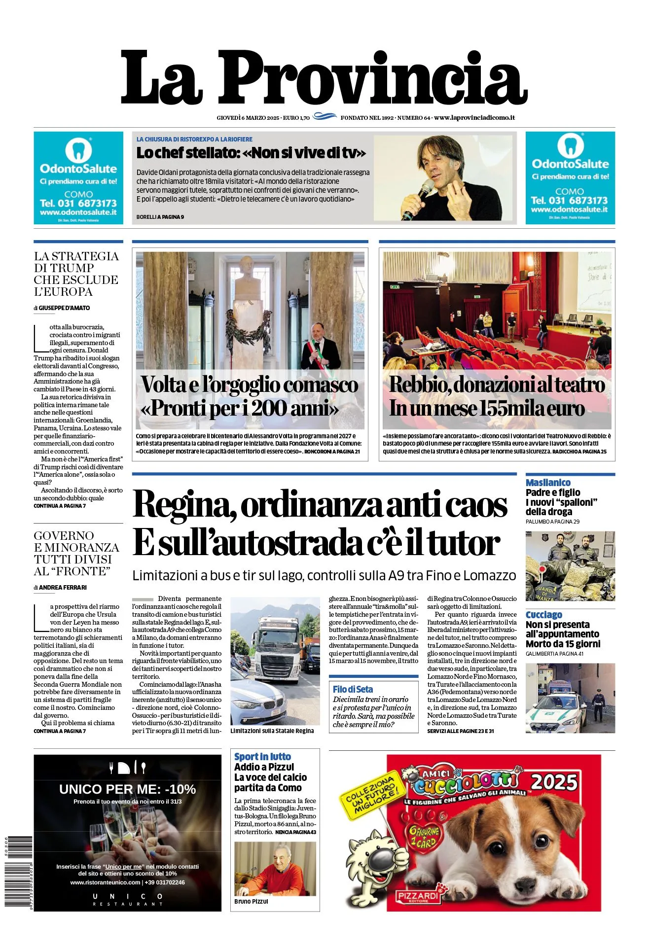 Prima-pagina-la-provincia-oggi-oggi-edizione-del-2025-03-06