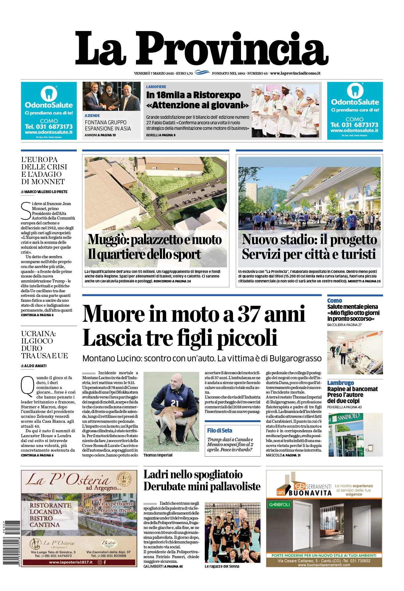 Prima-pagina-la-provincia-oggi-oggi-edizione-del-2025-03-07