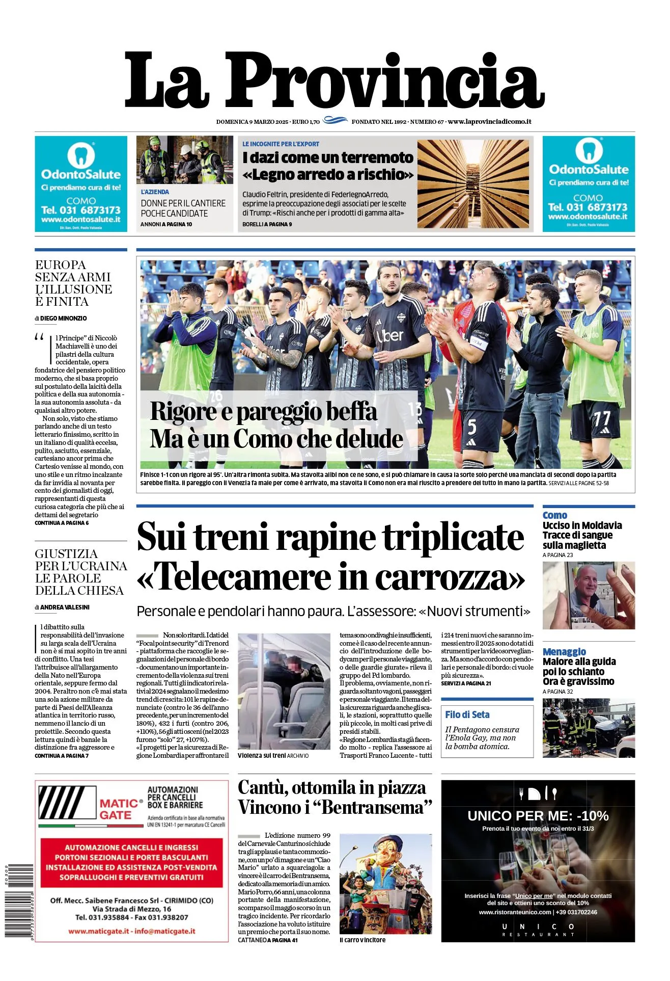 Prima-pagina-la-provincia-oggi-oggi-edizione-del-2025-03-09