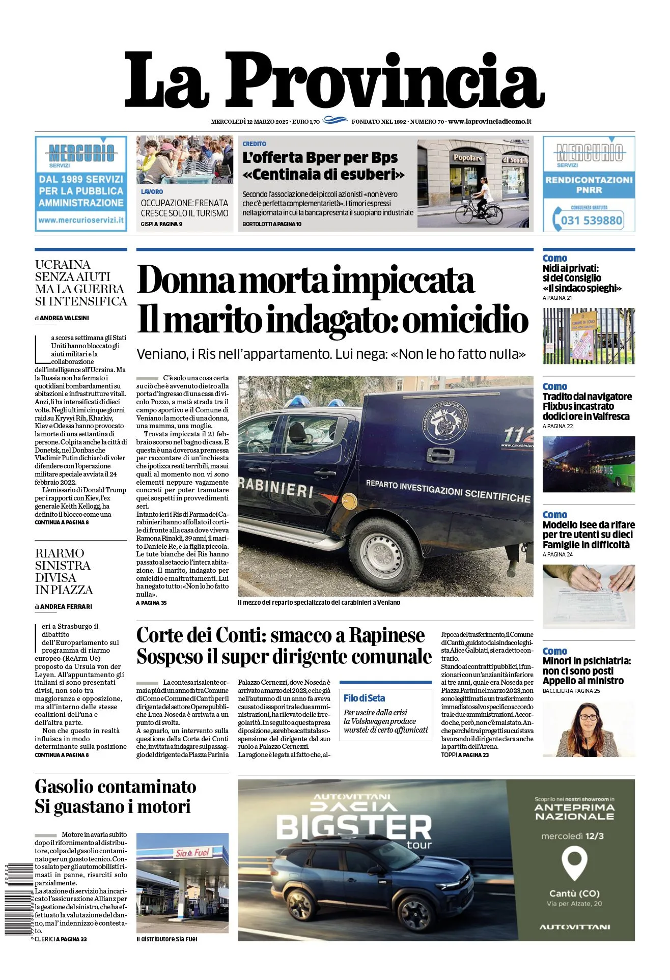 Prima-pagina-la-provincia-oggi-oggi-edizione-del-2025-03-12