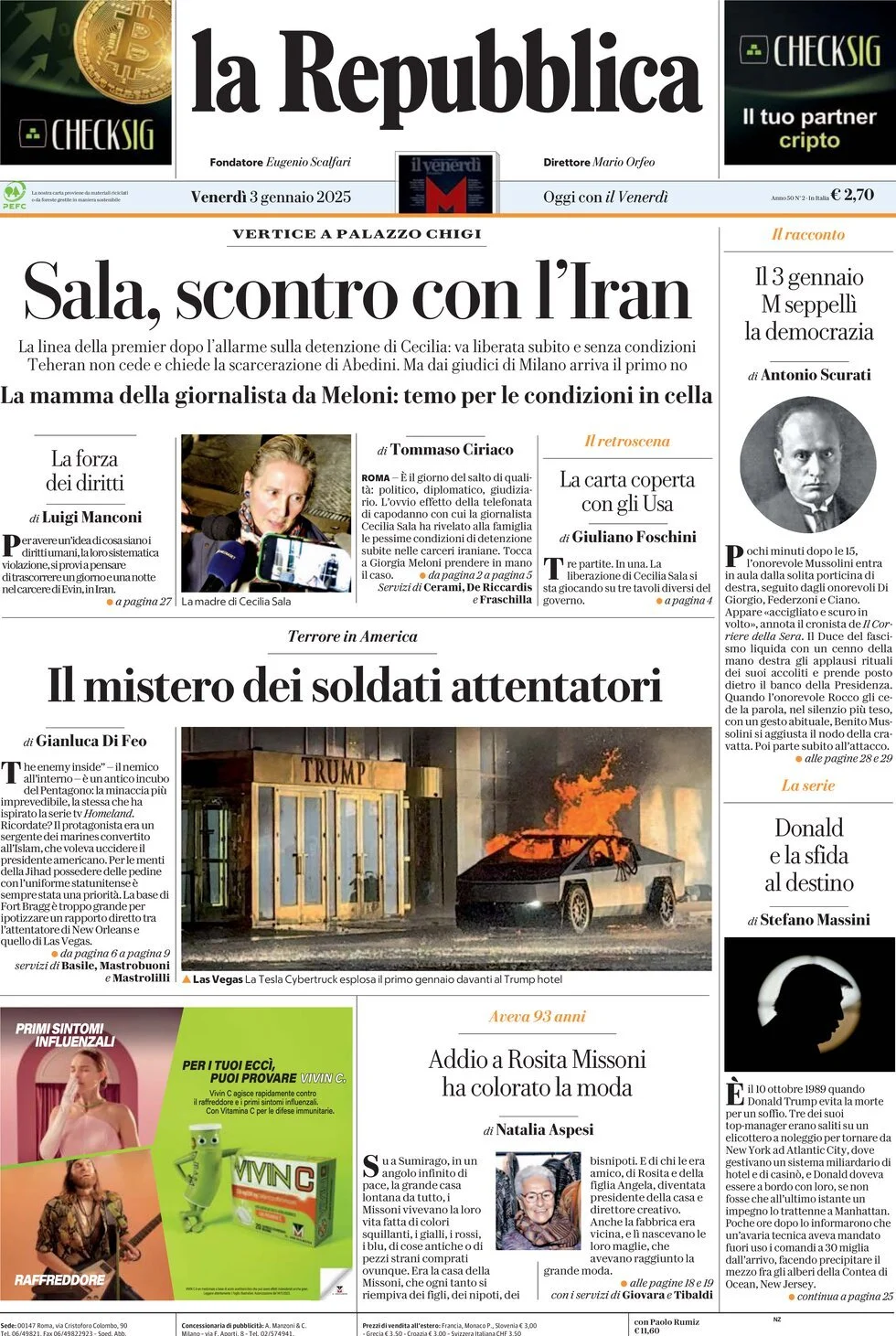 Prima-pagina-la-repubblica-edizione-di-oggi-03-01-2025