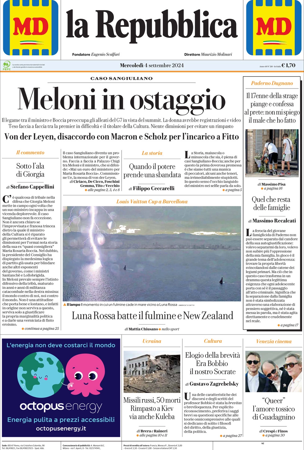 Prima-pagina-la-repubblica-edizione-di-oggi-04-09-2024