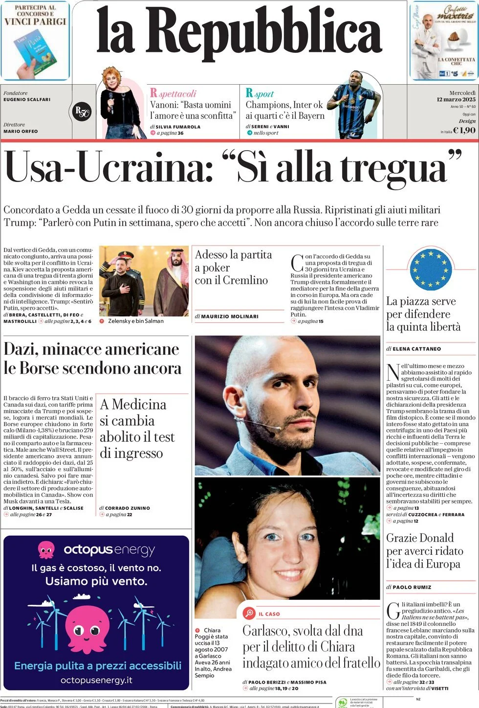 Prima-pagina-la-repubblica-edizione-di-oggi-12-03-2025