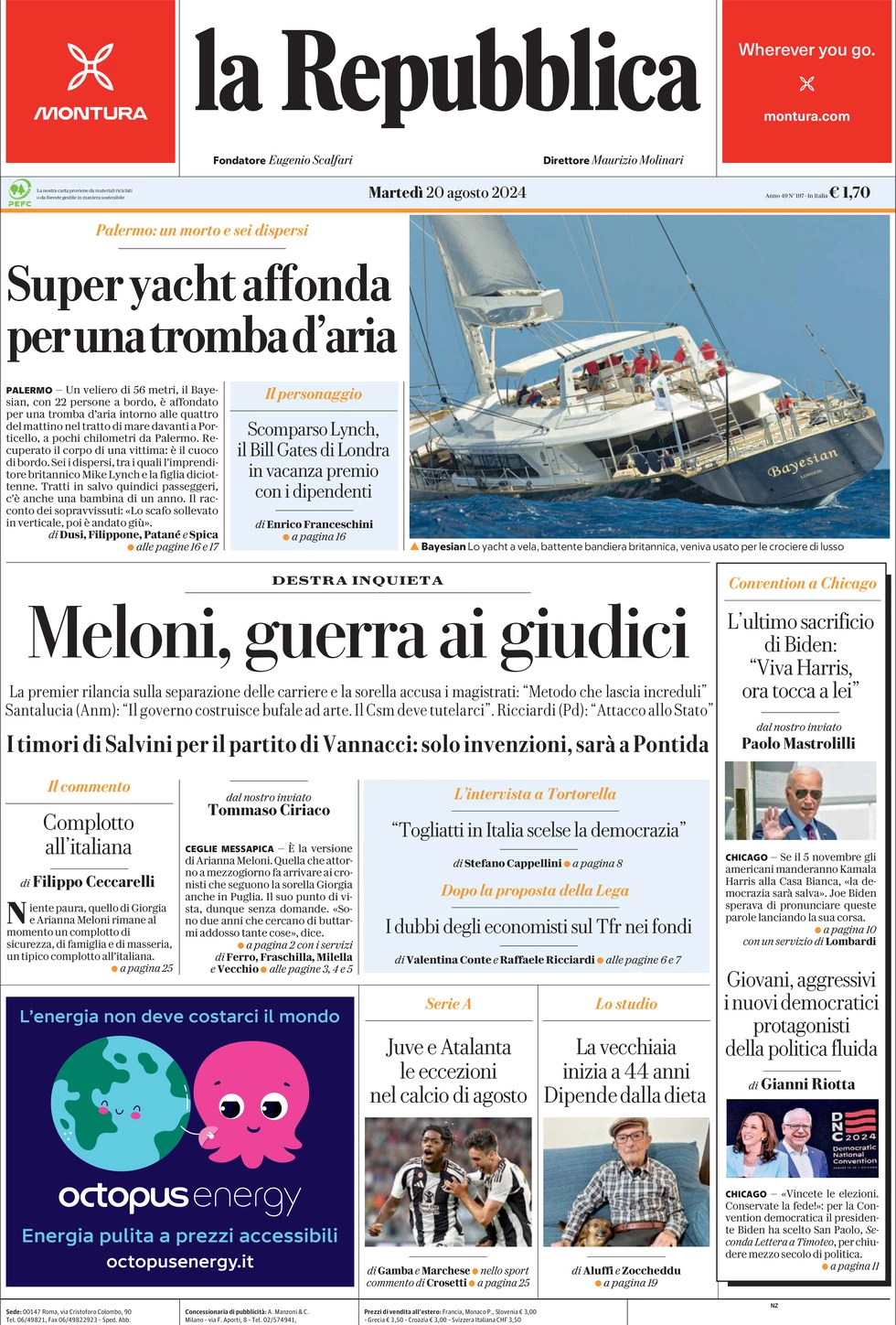 Prima-pagina-la-repubblica-edizione-di-oggi-20-08-2024