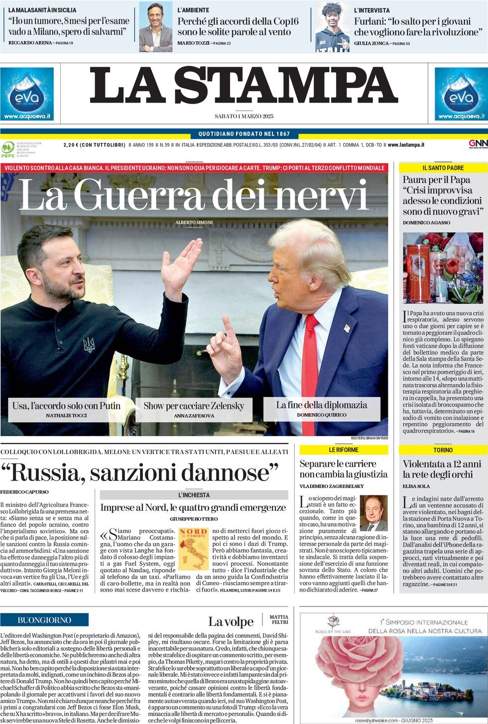 Prima-pagina-la-stampa-edizione-di-oggi-01-03-2025