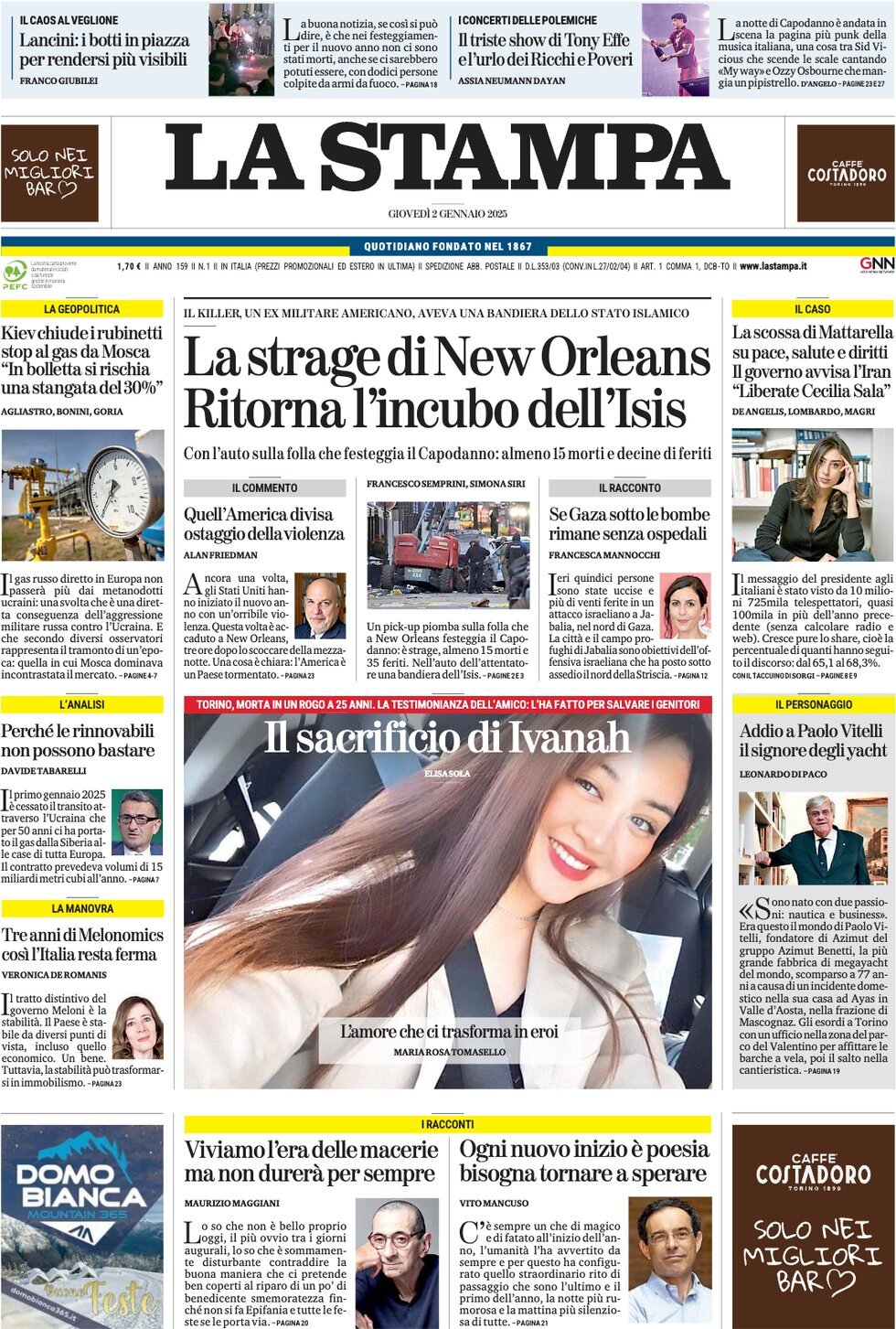 Prima-pagina-la-stampa-edizione-di-oggi-02-01-2025