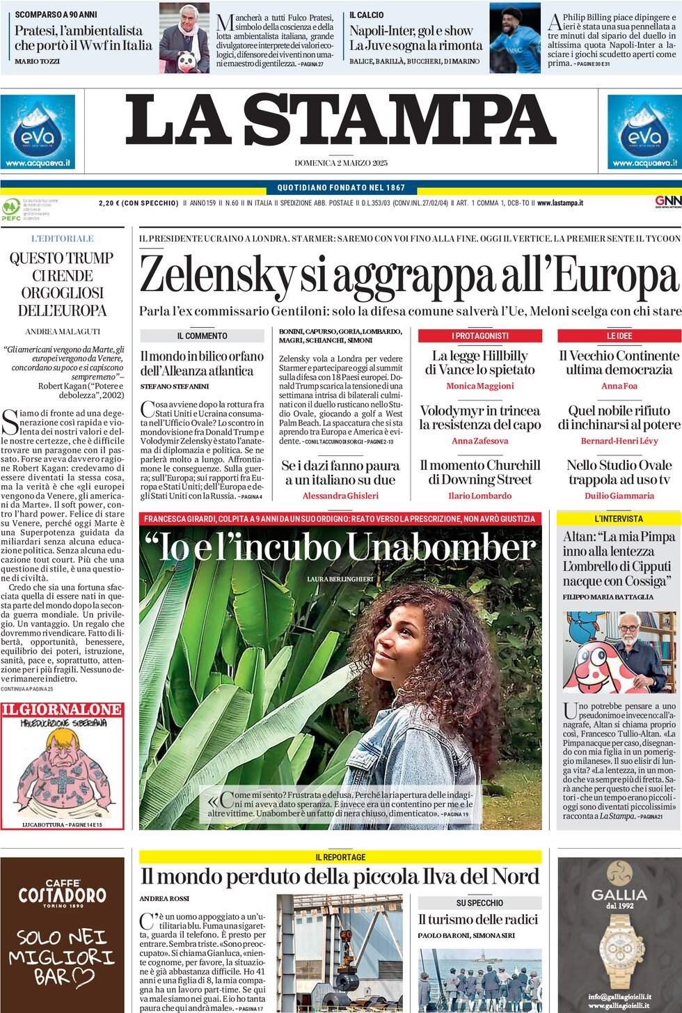 Prima-pagina-la-stampa-edizione-di-oggi-02-03-2025