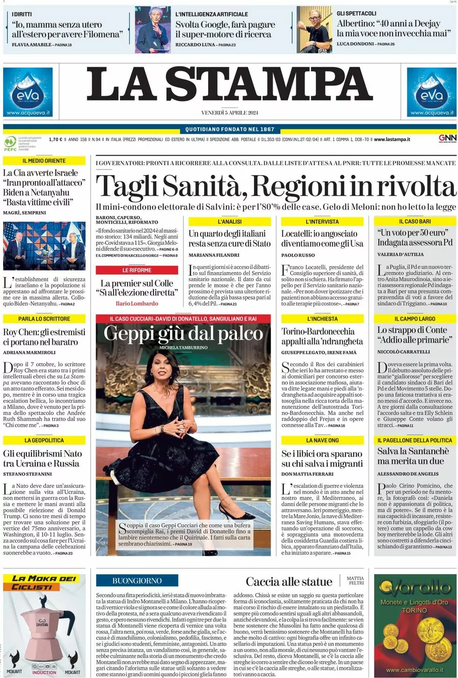 Prima-pagina-la-stampa-edizione-di-oggi-05-04-2024