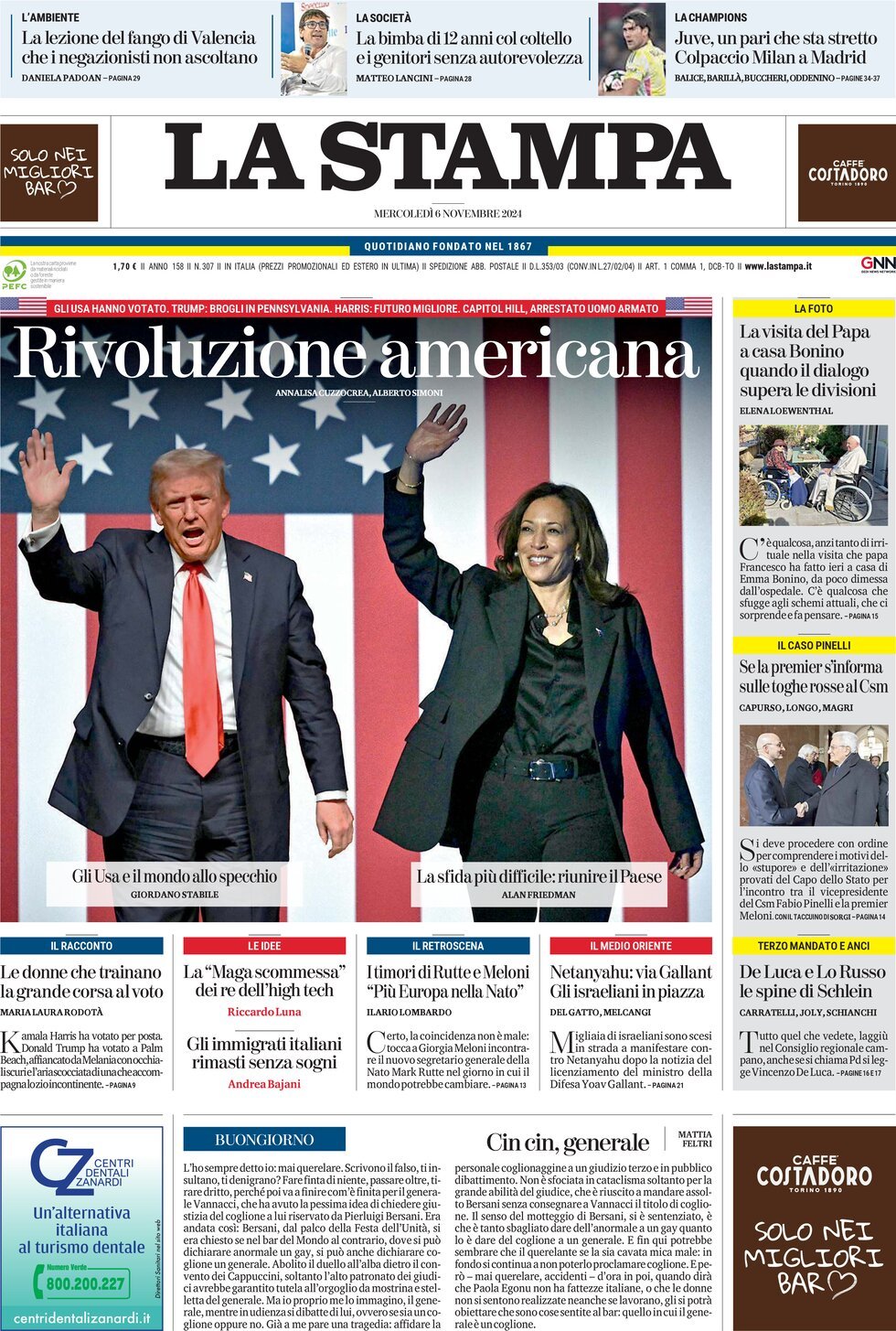 Prima-pagina-la-stampa-edizione-di-oggi-06-11-2024