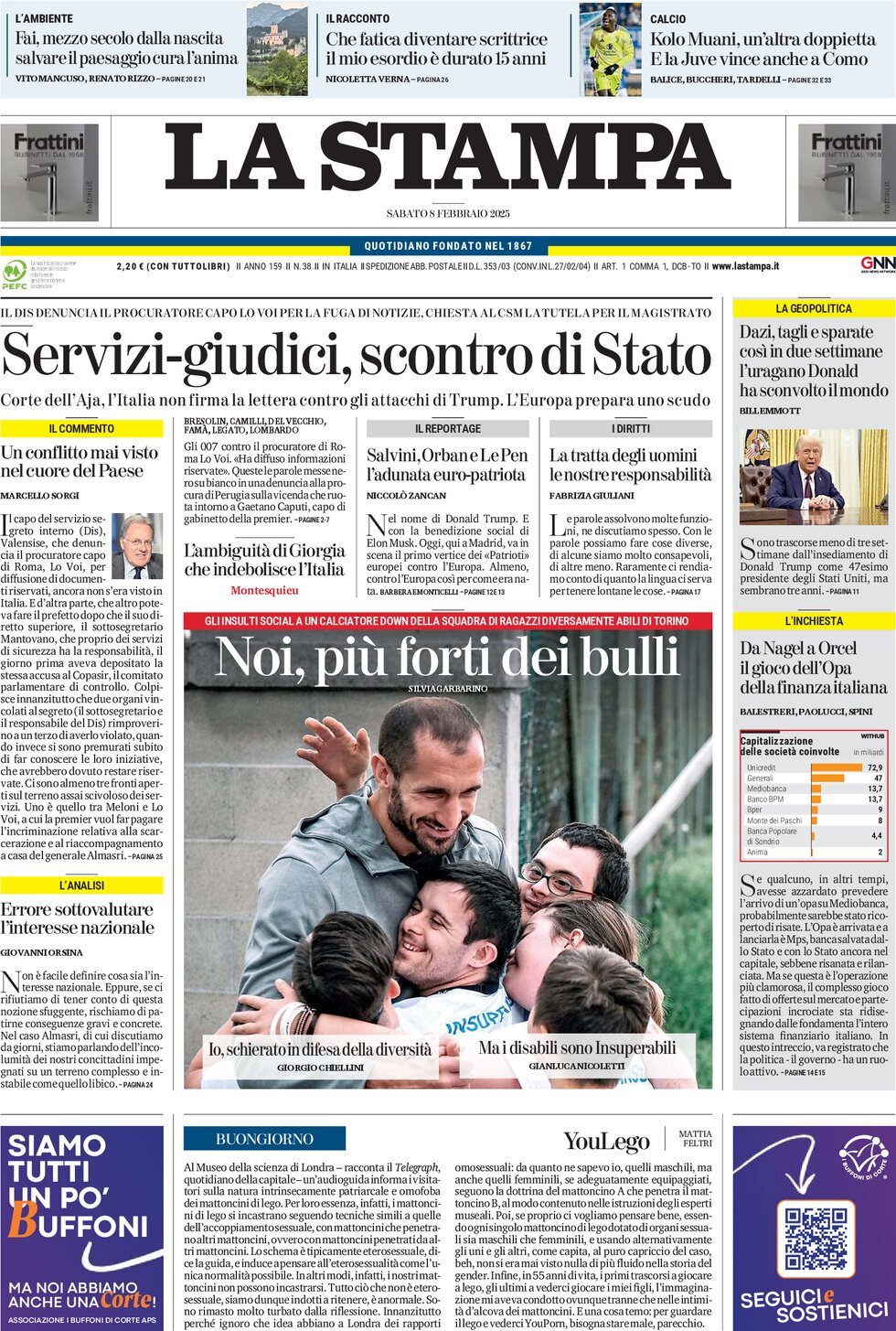 Prima-pagina-la-stampa-edizione-di-oggi-08-02-2025