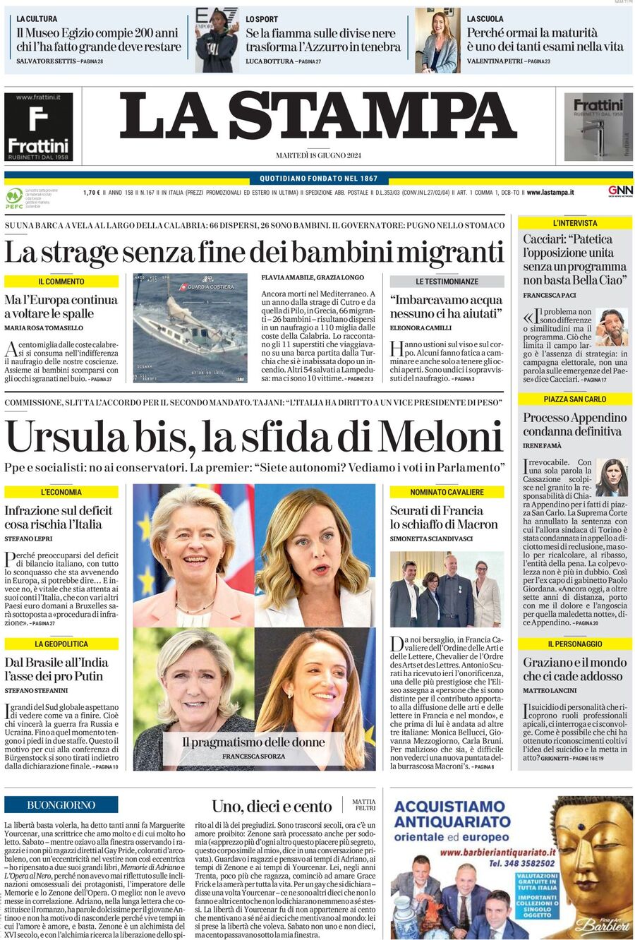 Prima-pagina-la-stampa-edizione-di-oggi-18-06-2024