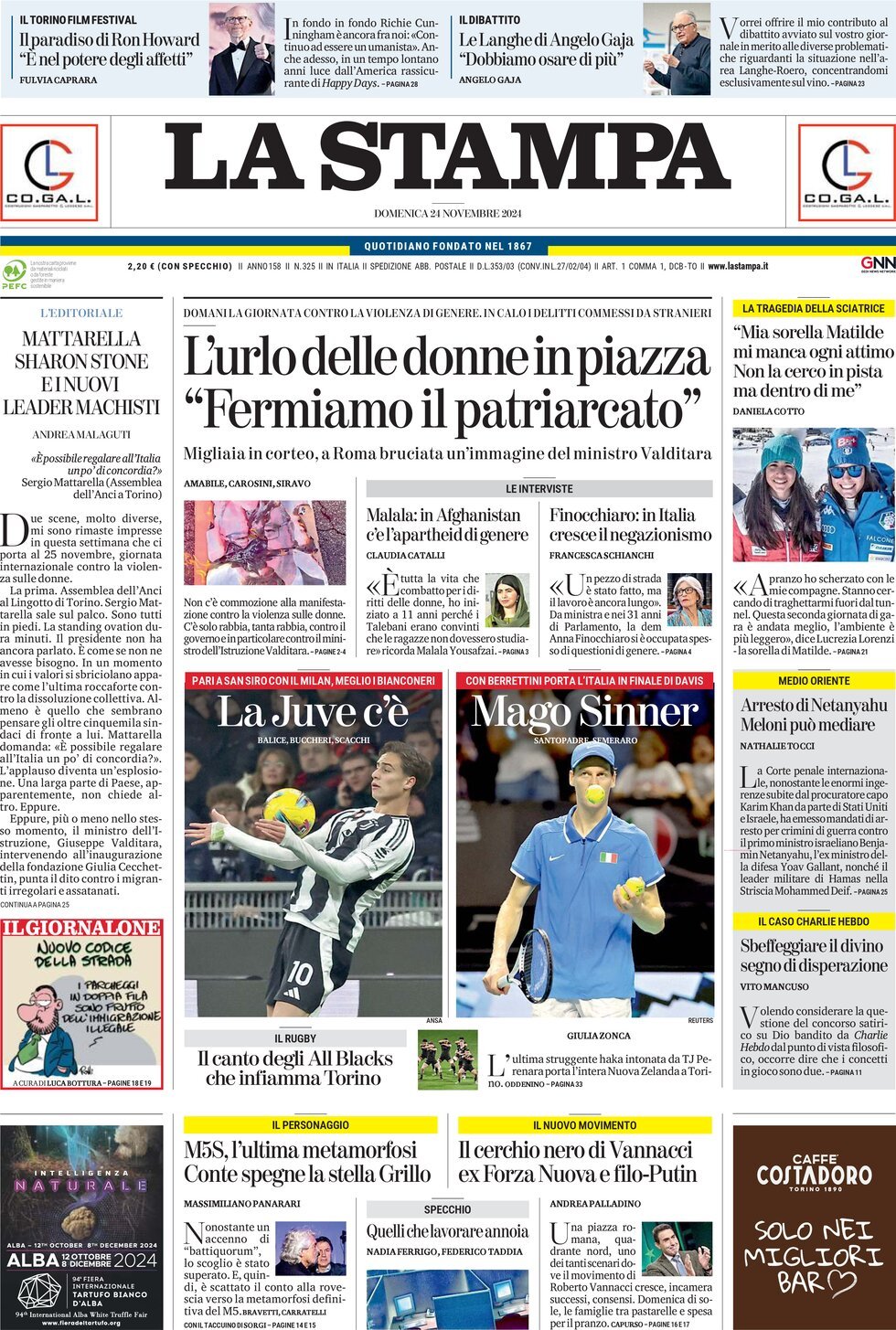 Prima-pagina-la-stampa-edizione-di-oggi-24-11-2024