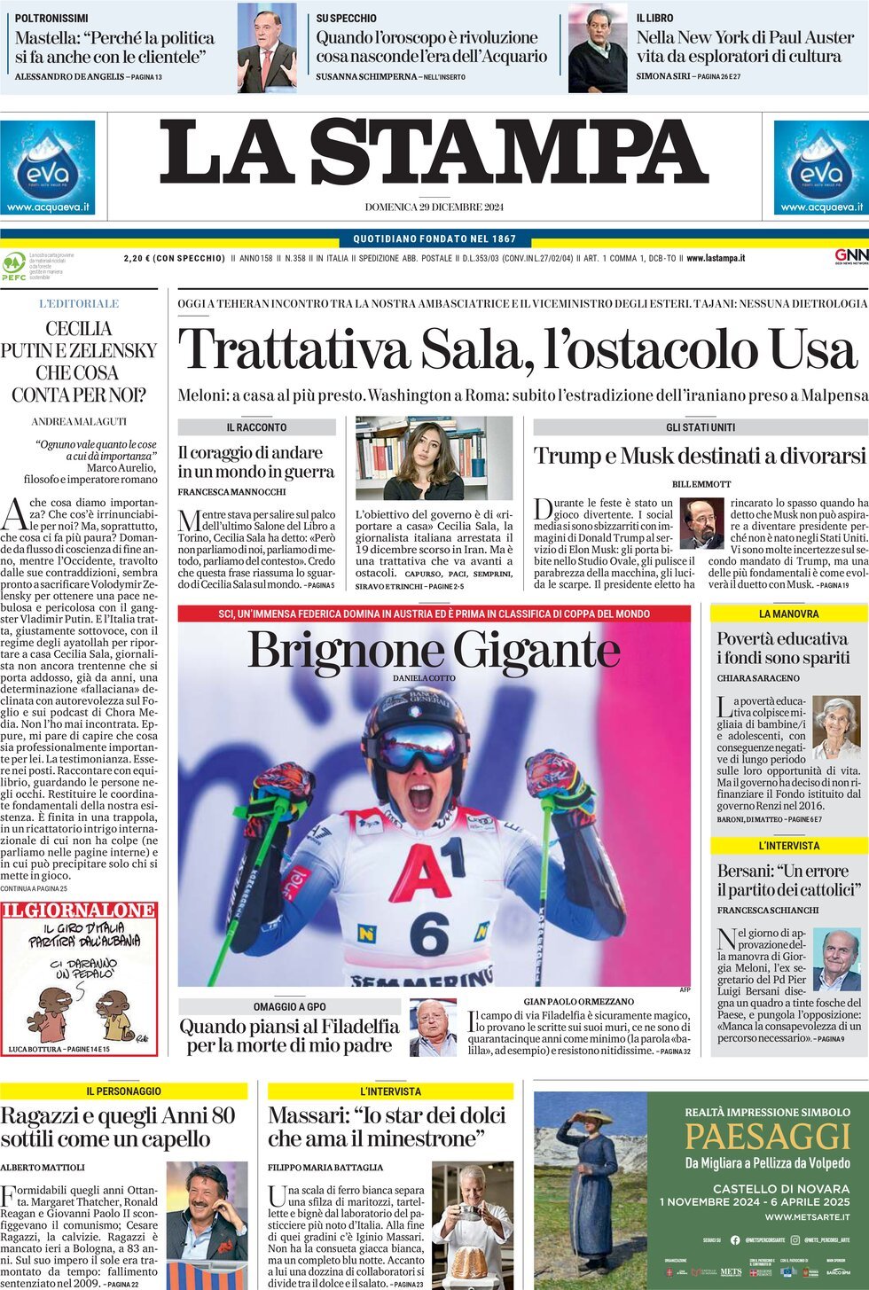 Prima-pagina-la-stampa-edizione-di-oggi-29-12-2024