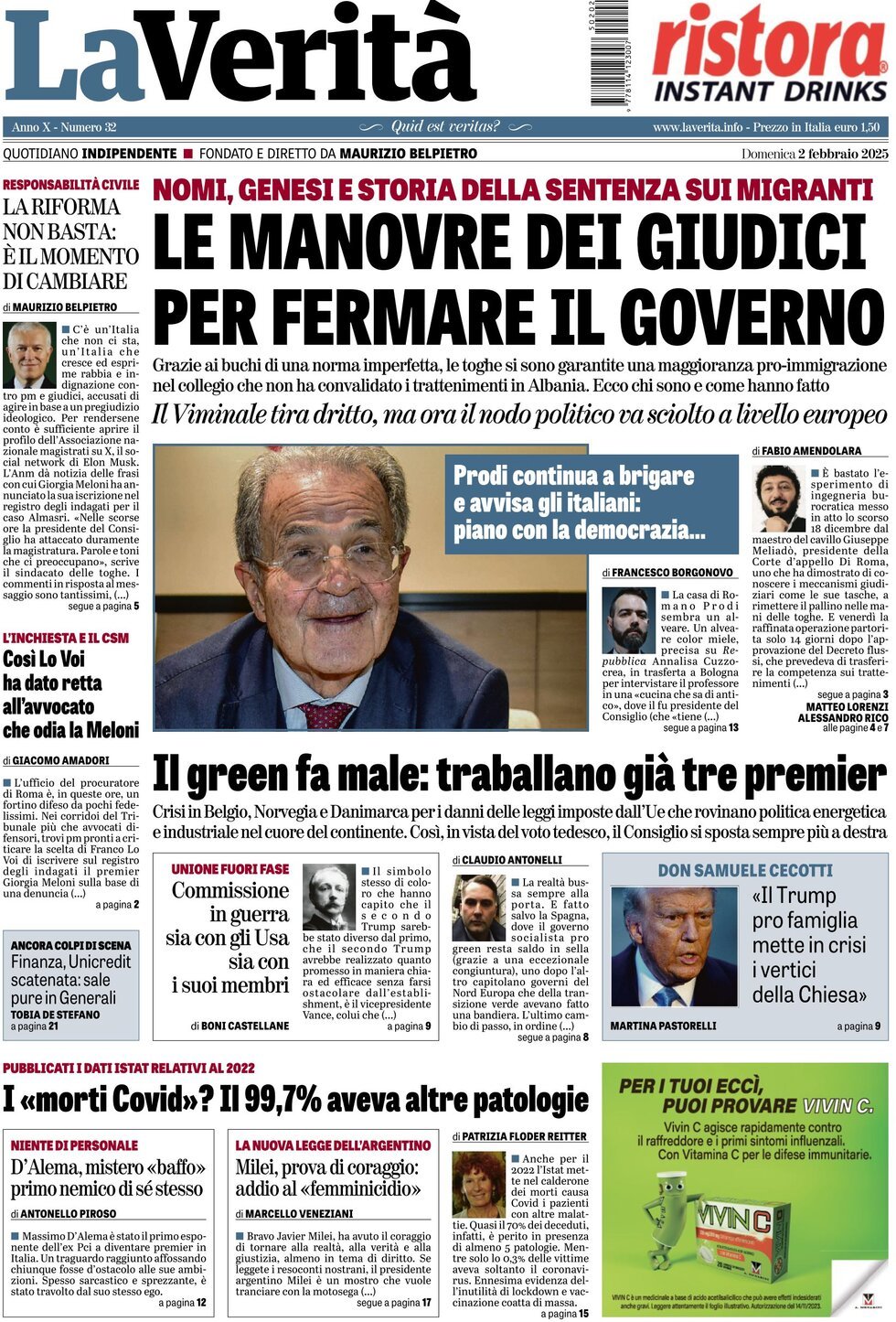 Prima-pagina-la-verita-edizione-di-oggi-02-02-2025