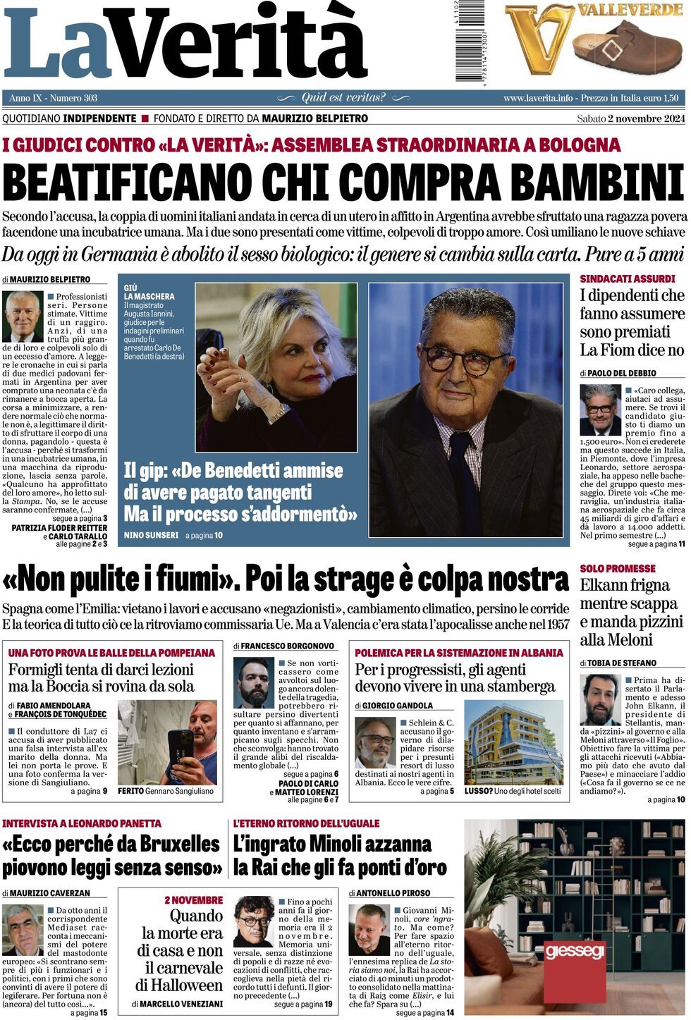 Prima-pagina-la-verita-edizione-di-oggi-02-11-2024