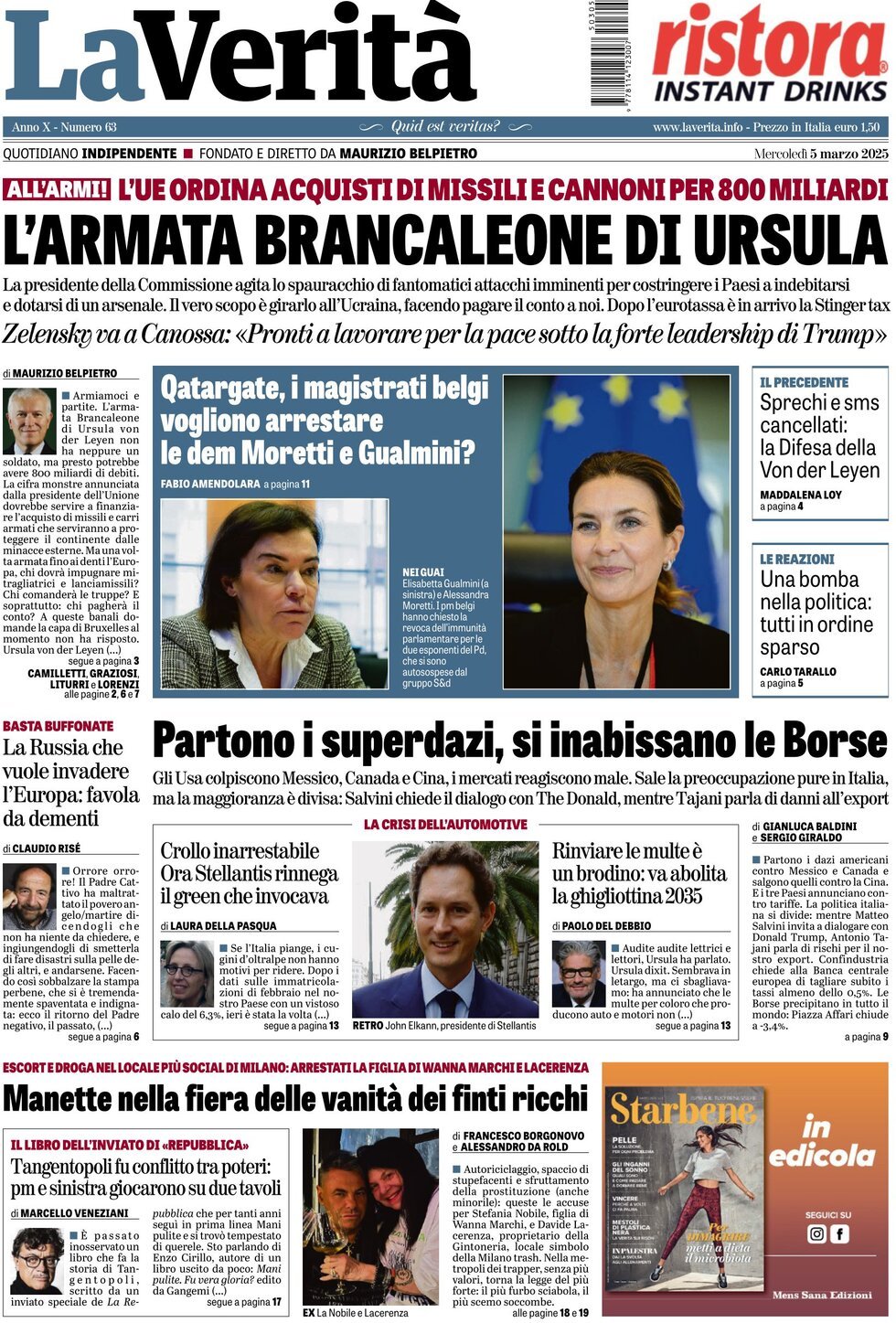 Prima-pagina-la-verita-edizione-di-oggi-05-03-2025