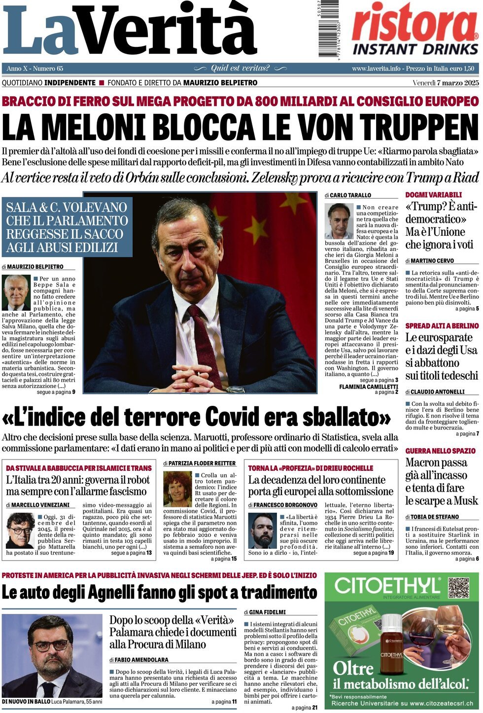 Prima-pagina-la-verita-edizione-di-oggi-07-03-2025