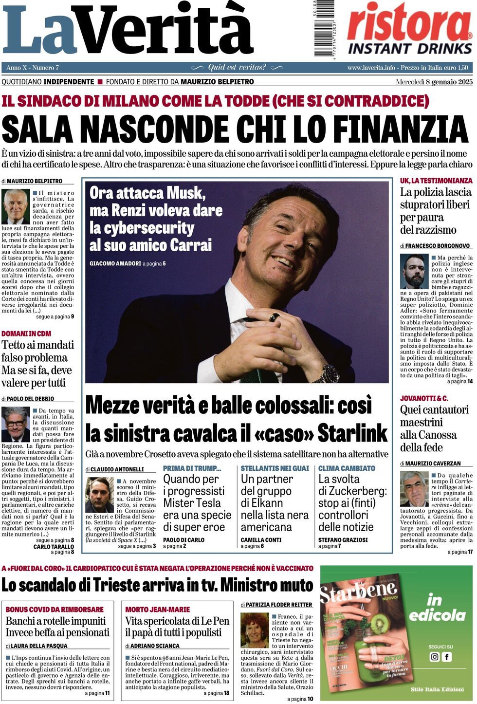 Prima-pagina-la-verita-edizione-di-oggi-08-01-2025