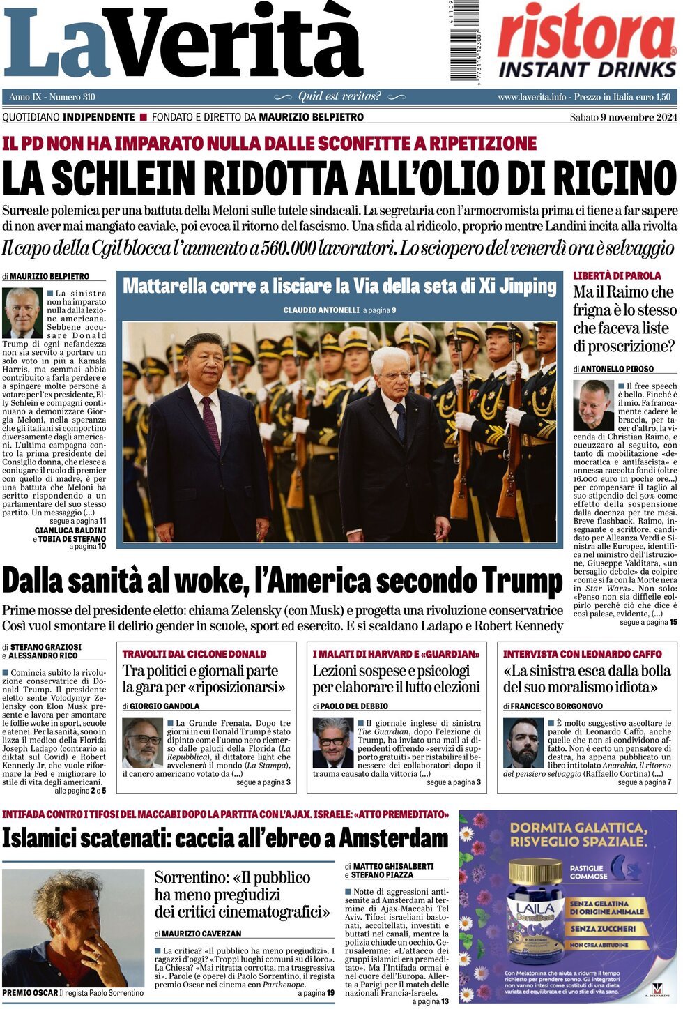 Prima-pagina-la-verita-edizione-di-oggi-09-11-2024