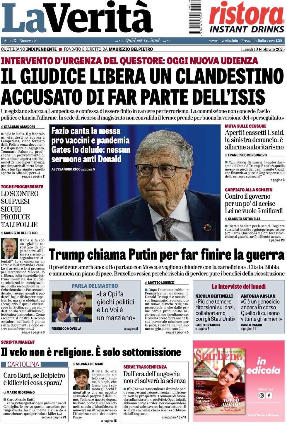 Prima-pagina-la-verita-edizione-di-oggi-10-02-2025