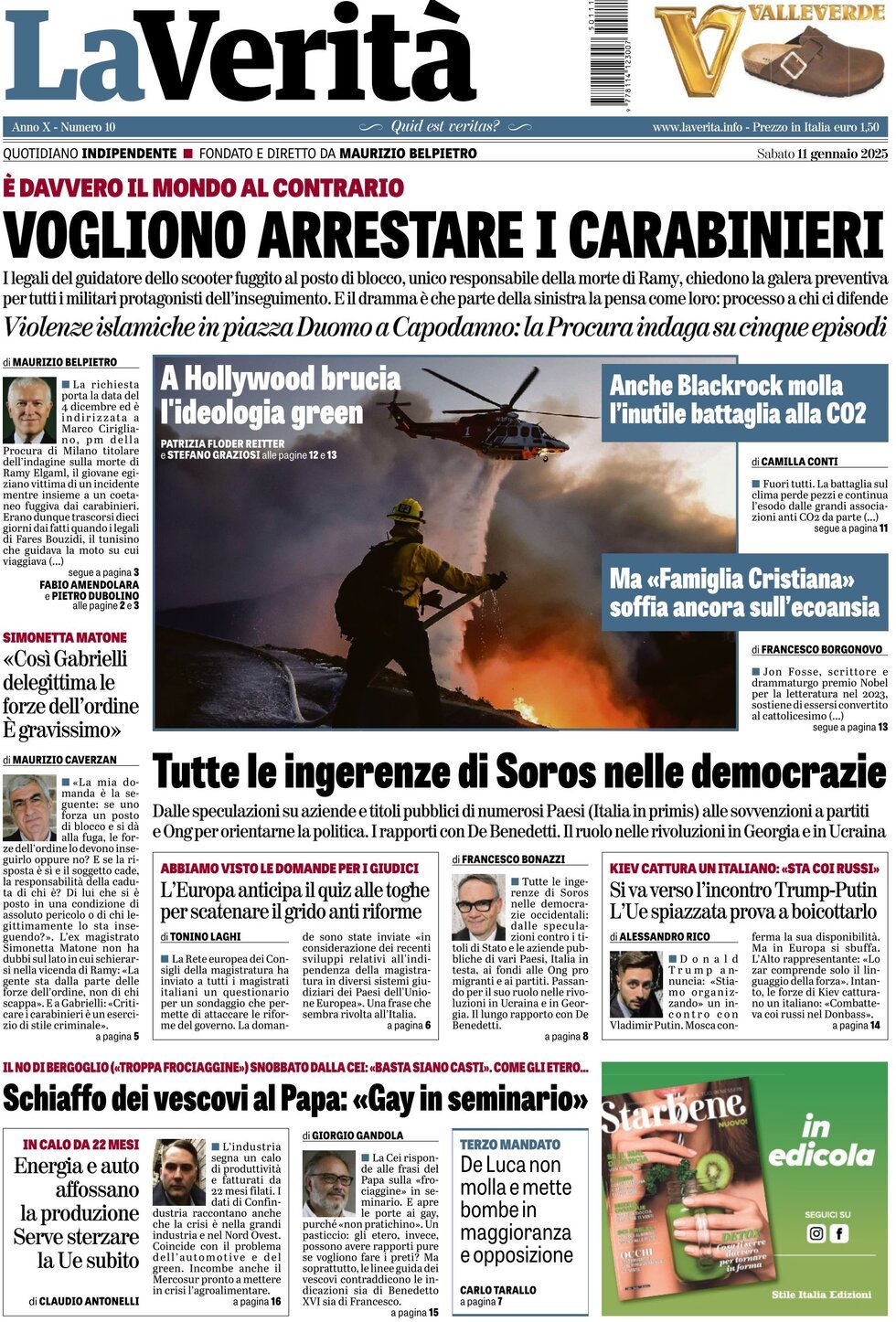 Prima-pagina-la-verita-edizione-di-oggi-11-01-2025