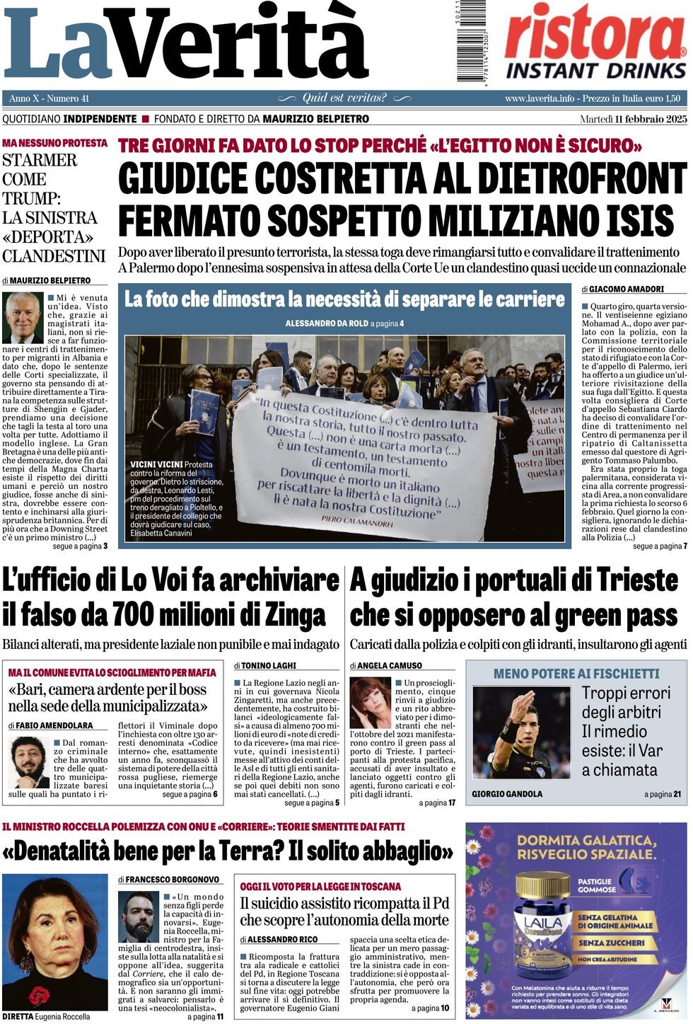 Prima-pagina-la-verita-edizione-di-oggi-11-02-2025