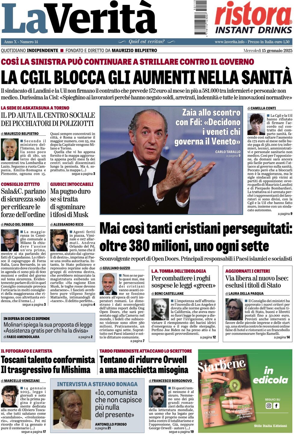 Prima-pagina-la-verita-edizione-di-oggi-15-01-2025