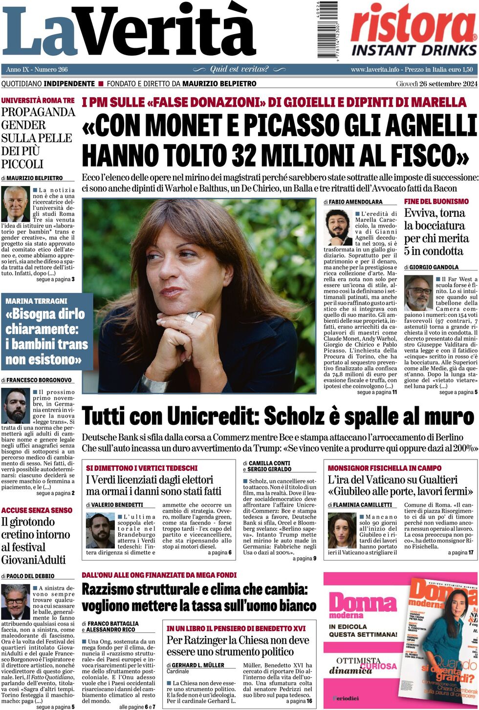 Prima-pagina-la-verita-edizione-di-oggi-26-09-2024