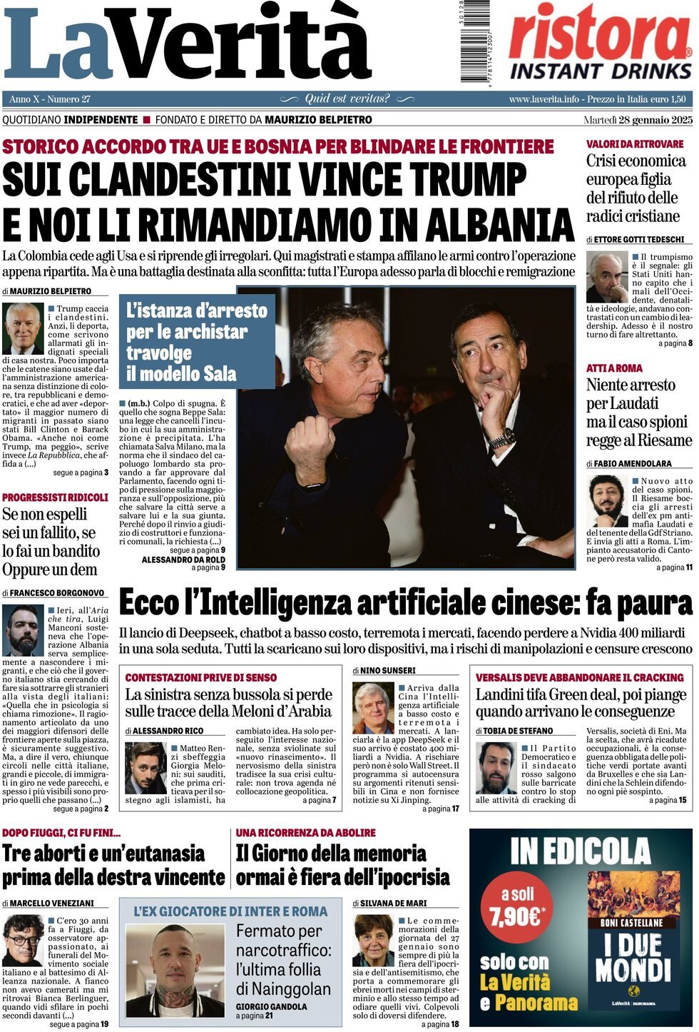 Prima-pagina-la-verita-edizione-di-oggi-28-01-2025