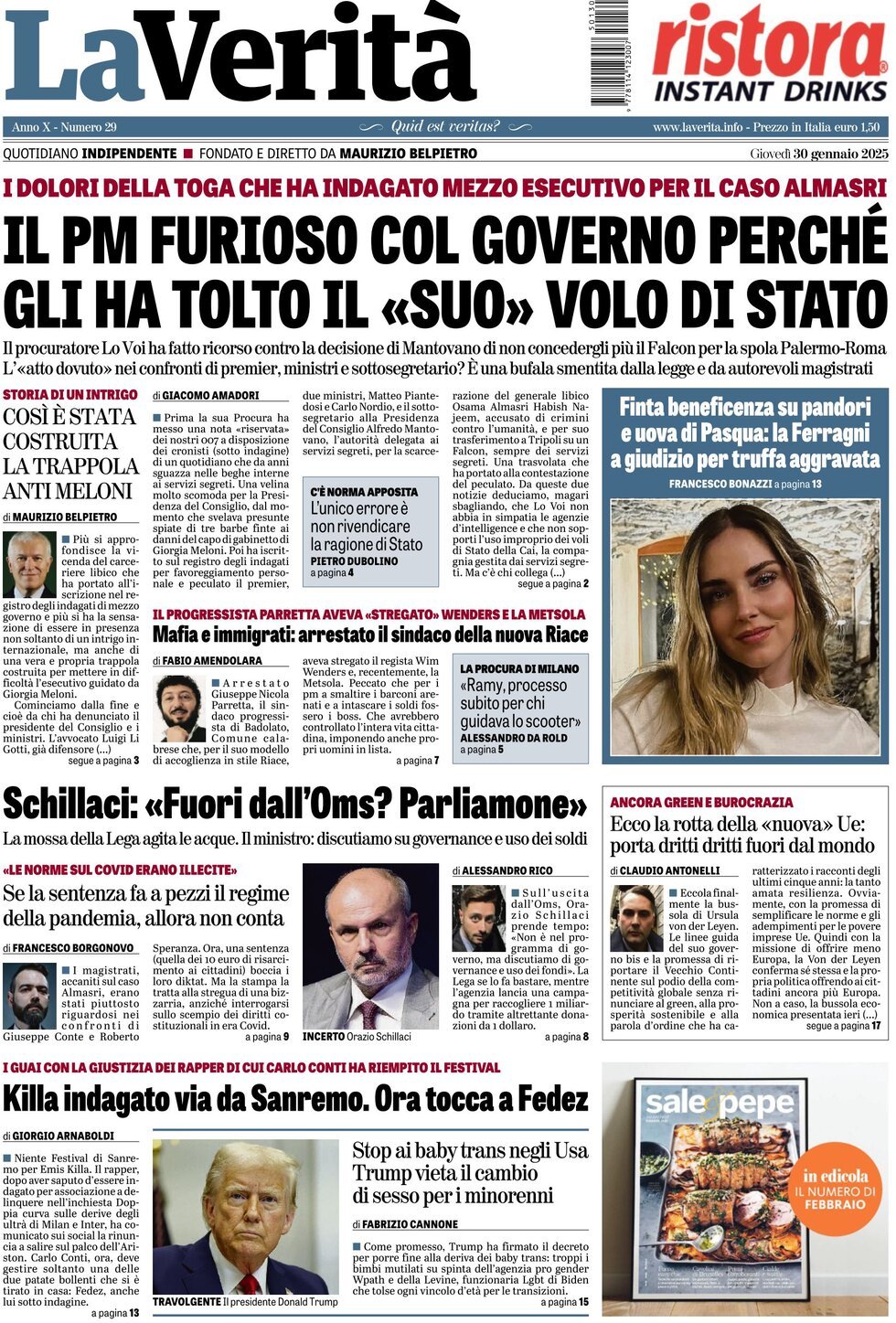 Prima-pagina-la-verita-edizione-di-oggi-30-01-2025