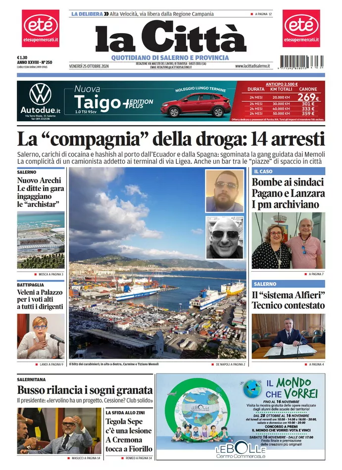 Prima-pagina-lacitta-del-2024-10-25