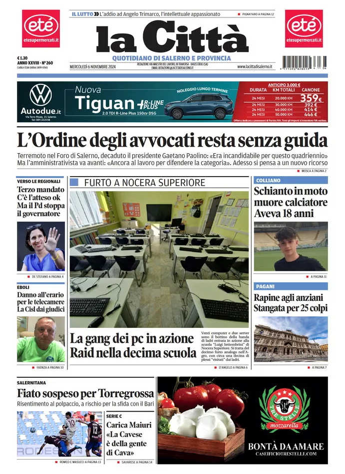 Prima-pagina-lacitta-del-2024-11-06