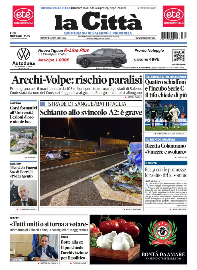 Prima-pagina-lacitta-del-2024-11-24