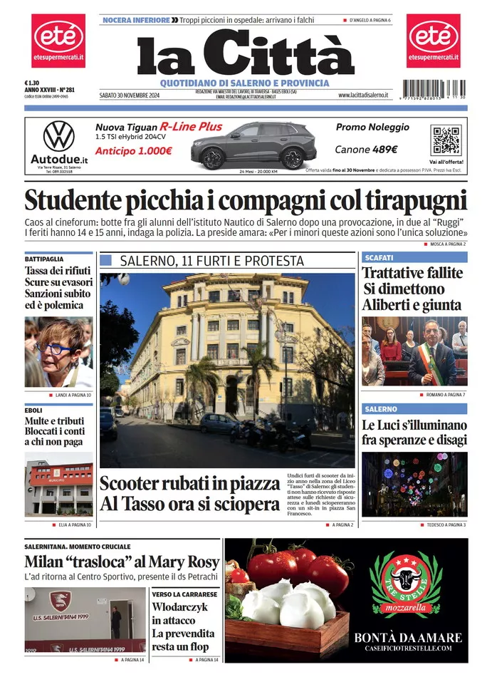 Prima-pagina-lacitta-del-2024-11-30