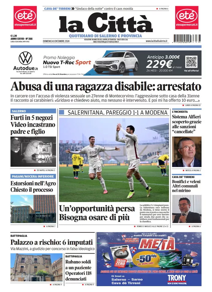 Prima-pagina-lacitta-del-2024-12-08