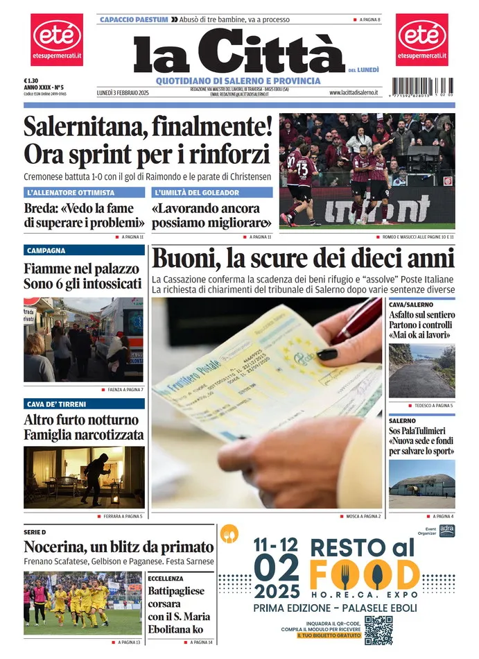 Prima-pagina-lacitta-del-2025-02-03