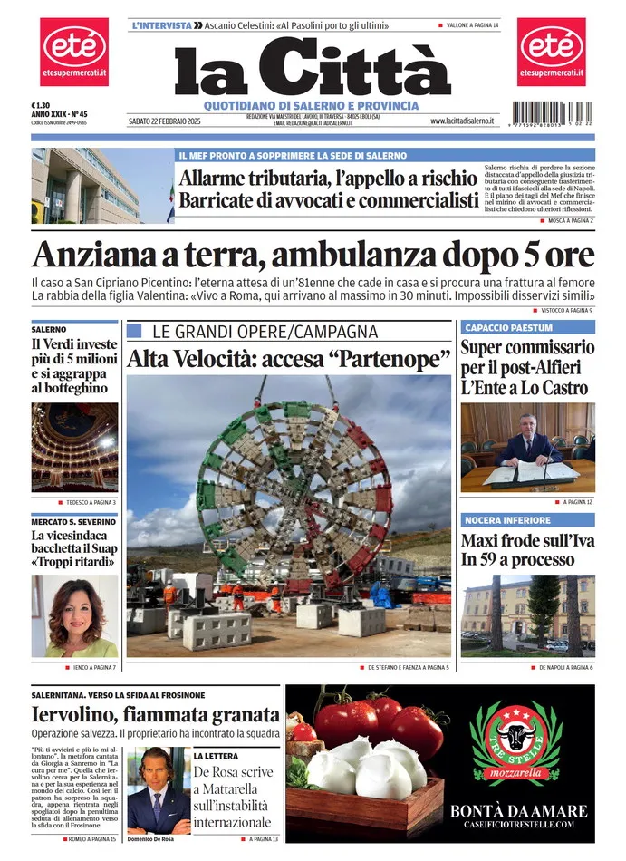 Prima-pagina-lacitta-del-2025-02-22