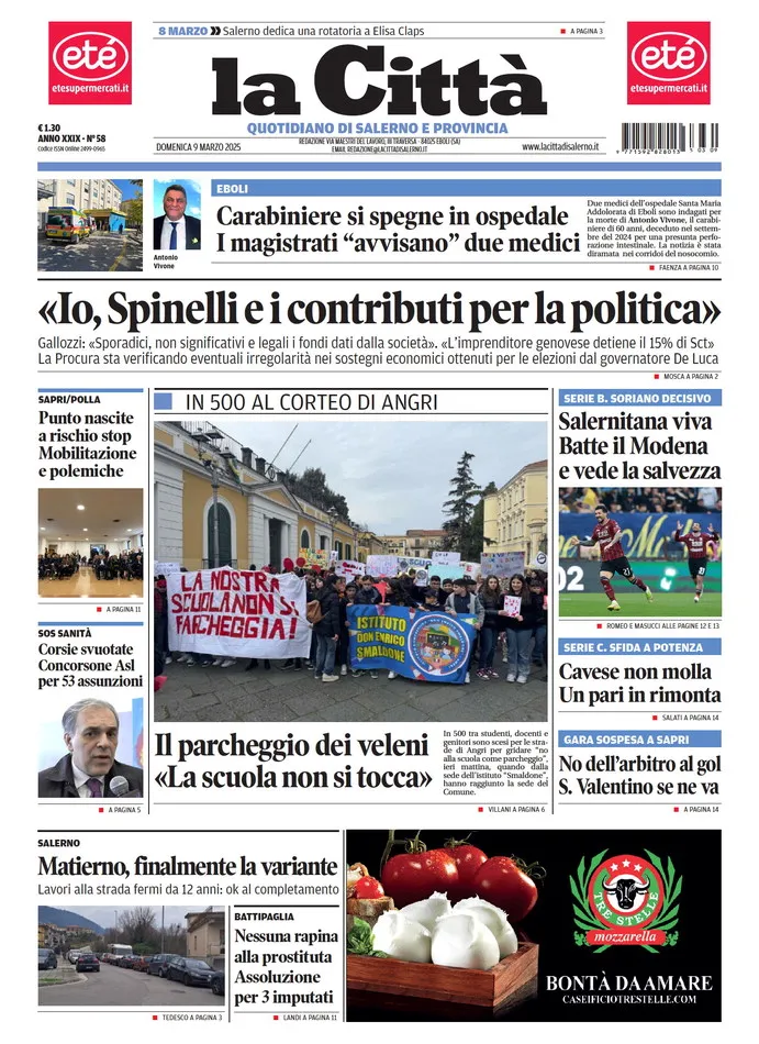 Prima-pagina-lacitta-del-2025-03-09