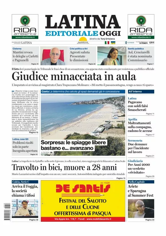 Prima-pagina-latina-editoriale-oggi-oggi-edizione-del-20240328