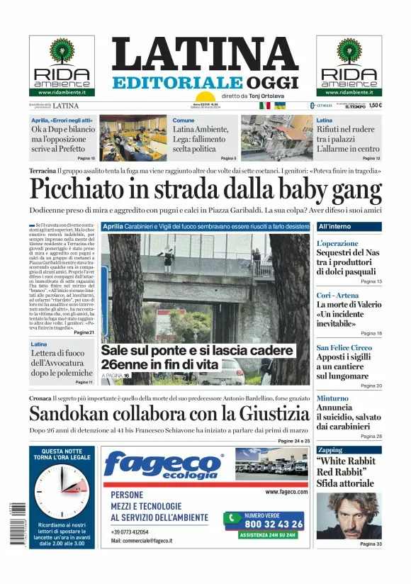 Prima-pagina-latina-editoriale-oggi-oggi-edizione-del-20240330