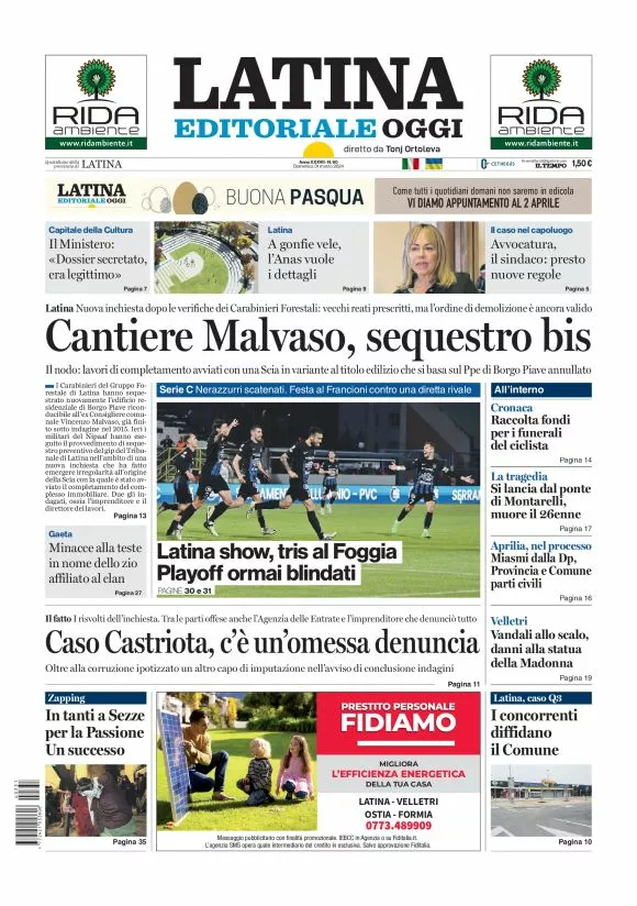 Prima-pagina-latina-editoriale-oggi-oggi-edizione-del-20240331