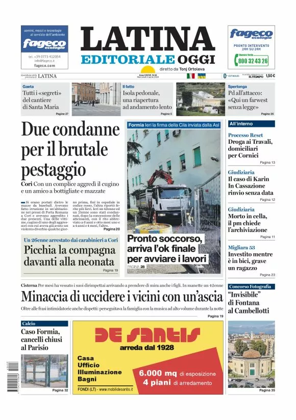 Prima-pagina-latina-editoriale-oggi-oggi-edizione-del-20240403