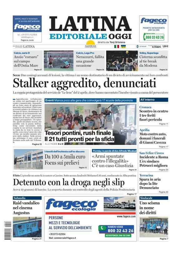 Prima-pagina-latina-editoriale-oggi-oggi-edizione-del-20240408