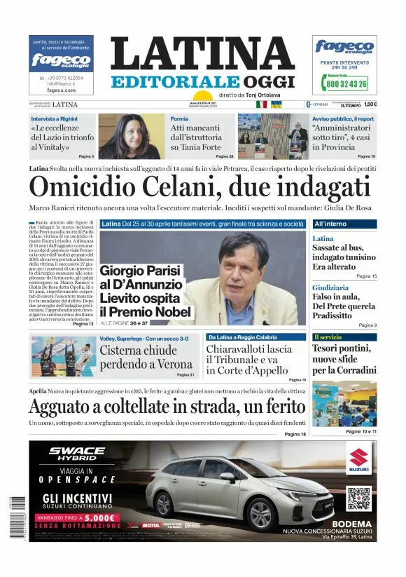 Prima-pagina-latina-editoriale-oggi-oggi-edizione-del-20240418