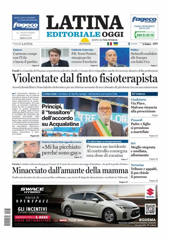 Prima-pagina-latina-editoriale-oggi-oggi-edizione-del-20240420